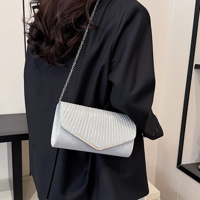 KHEIRA | Glitter Avondtas – Luxe Clutch met Gouden Details