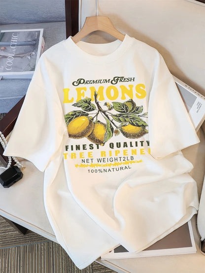 DOMINIQUE | Unisex T-shirt met Citroenprint – Comfort & Stijl voor Iedereen
