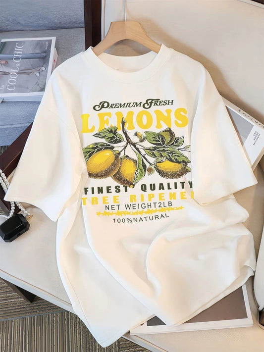 DOMINIQUE | Unisex T-shirt met Citroenprint – Comfort & Stijl voor Iedereen
