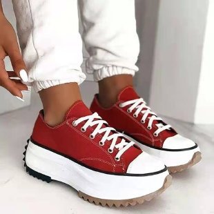 GUUSJE | Platform Sneakers met kleurrijke Zool – Sportief