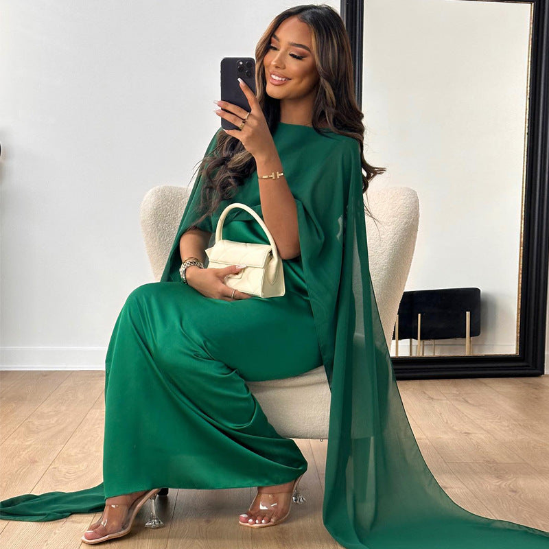 MATHILDE | Chiffon Kaftan Maxi Jurk – Elegantie met een Koningsuitstraling
