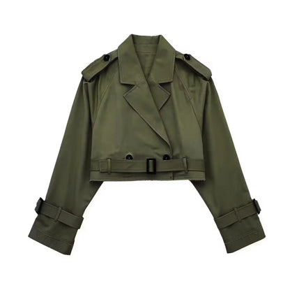 MAYA | Cropped Trenchcoat Beige – Modern, Chic & Onmisbaar in Jouw Garderobe
