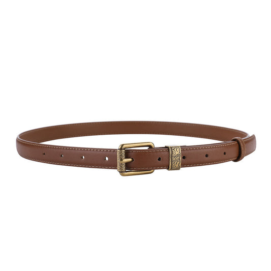 ANIC | Vintage Riem met Goudkleurige Gesp – Stijlvolle Accessoire voor Elke Look