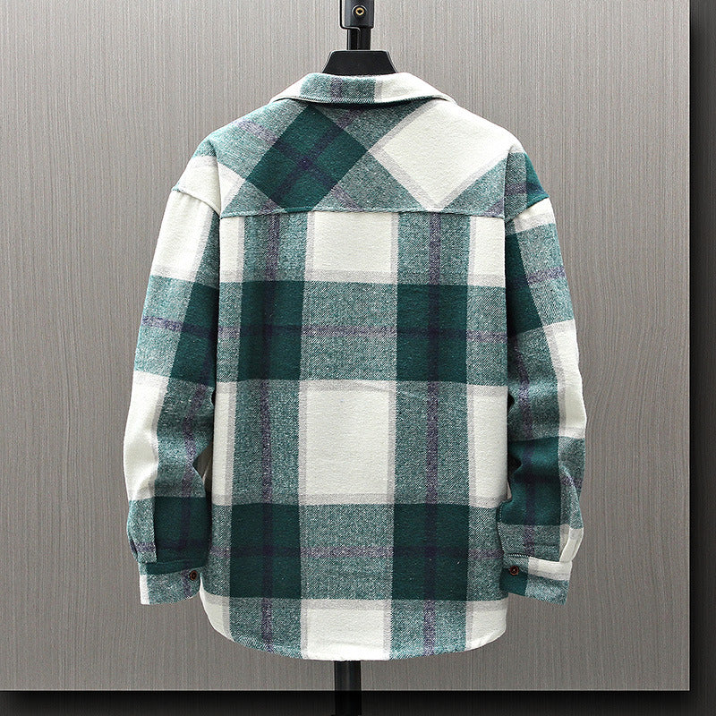 HUGO | Heren Oversized Geruite Shacket – Warme Flanellen Tussenjas  – Trendy Streetwear