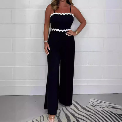 HELEEN | Strapless Jumpsuit met Golfrand – Elegant & Comfortabel
