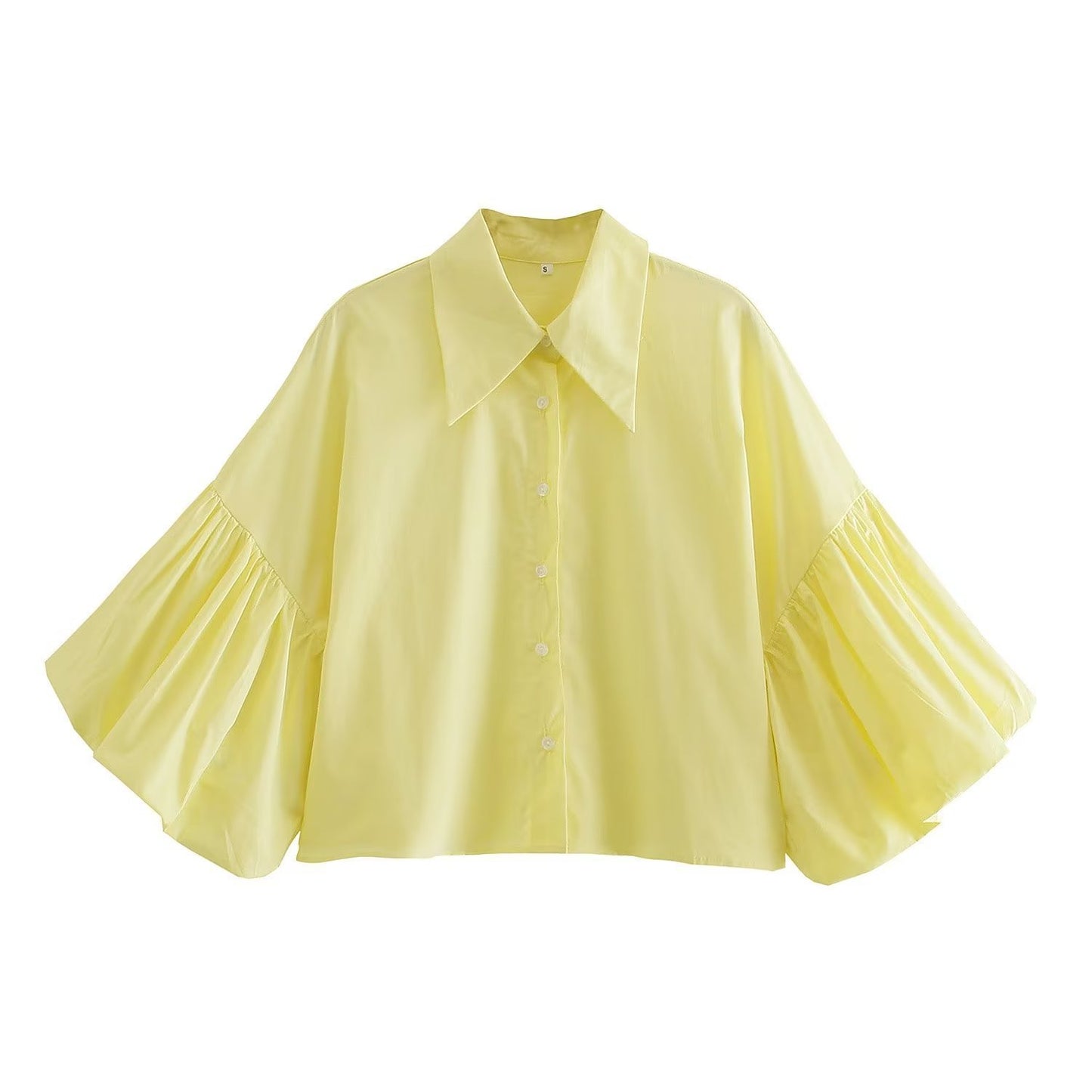 VLINDER | Gestreepte Blouse met Pofmouwen – Stijlvolle Statement Top