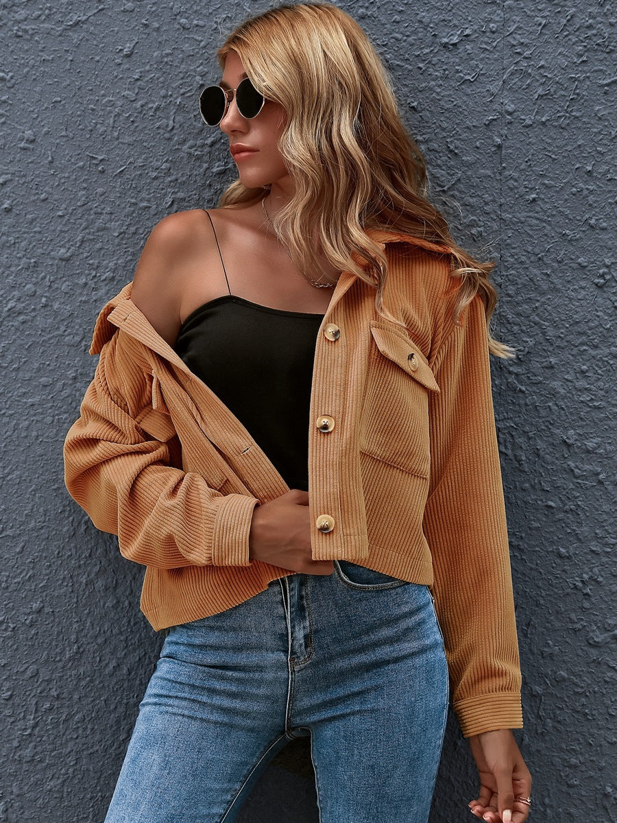 SIDNEY | Cropped Ribcord Jacket – Stoer & Stylish Overjasje