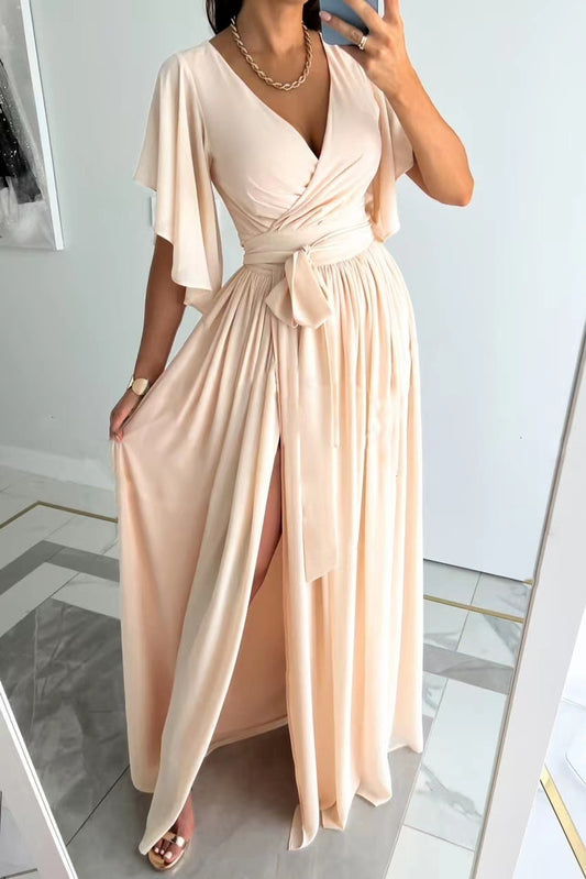 AMELI | Wrap Maxi Jurk – Elegantie & Comfort met Flatterende Pasvorm