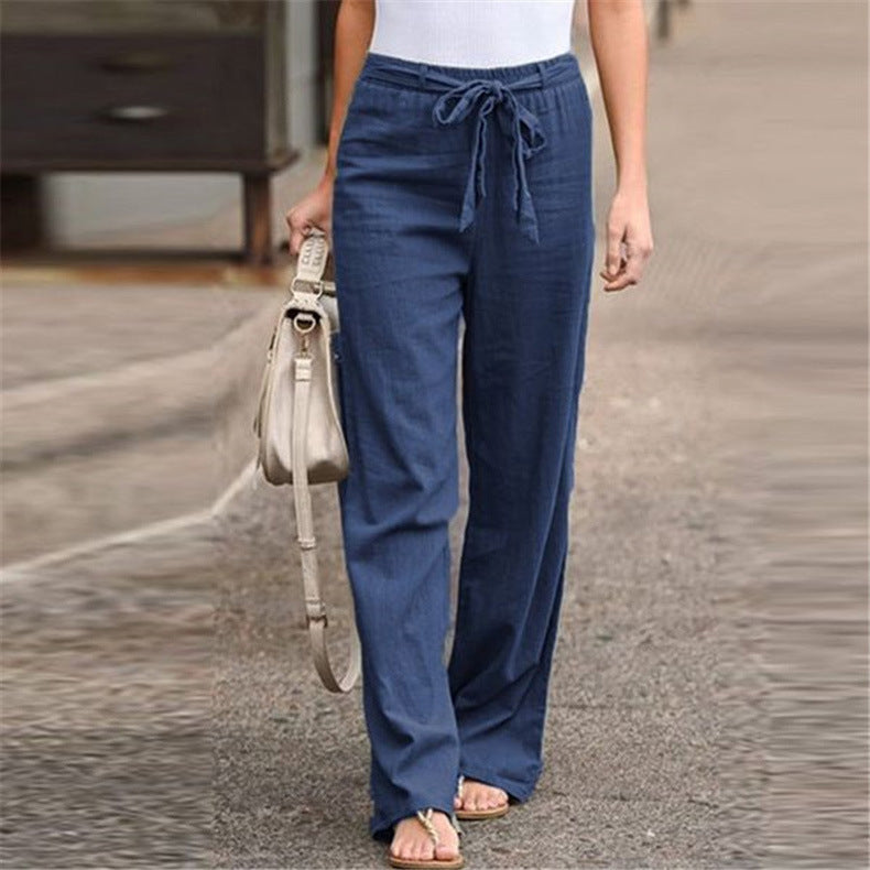 LANA | Linnen Look Broek – Luchtig & Stijlvol voor Zomer & Vrije Tijd