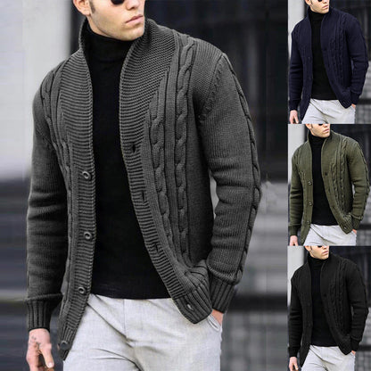 JAX | Heren Gebreid Cardigan met Kabelpatroon – Stijlvol en Comfortabel