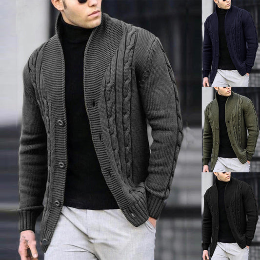 JAX | Heren Gebreid Cardigan met Kabelpatroon – Stijlvol en Comfortabel