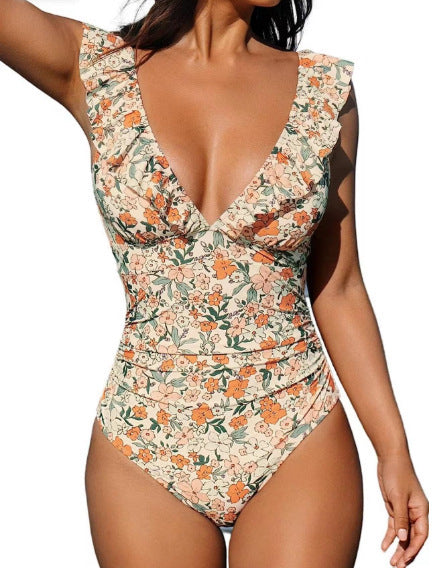 ANASTACIA | Badpak Met Ruches – Elegant Damesbadpak Met V-Hals