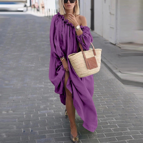 LOU-ANN | Boho Breeze Off-Shoulder Jurk – Zomerse Musthave in 8 Kleuren