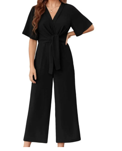 CLAUDETTE | Elegante Jumpsuit met Strikceintuur – Comfort Chic in Meerdere Kleuren