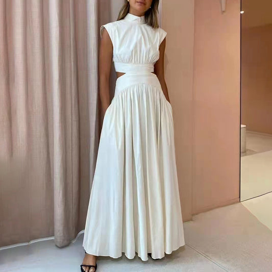 ELY | Cotton Cut-Out Maxi Jurk – Luchtige Klasse in Katoen