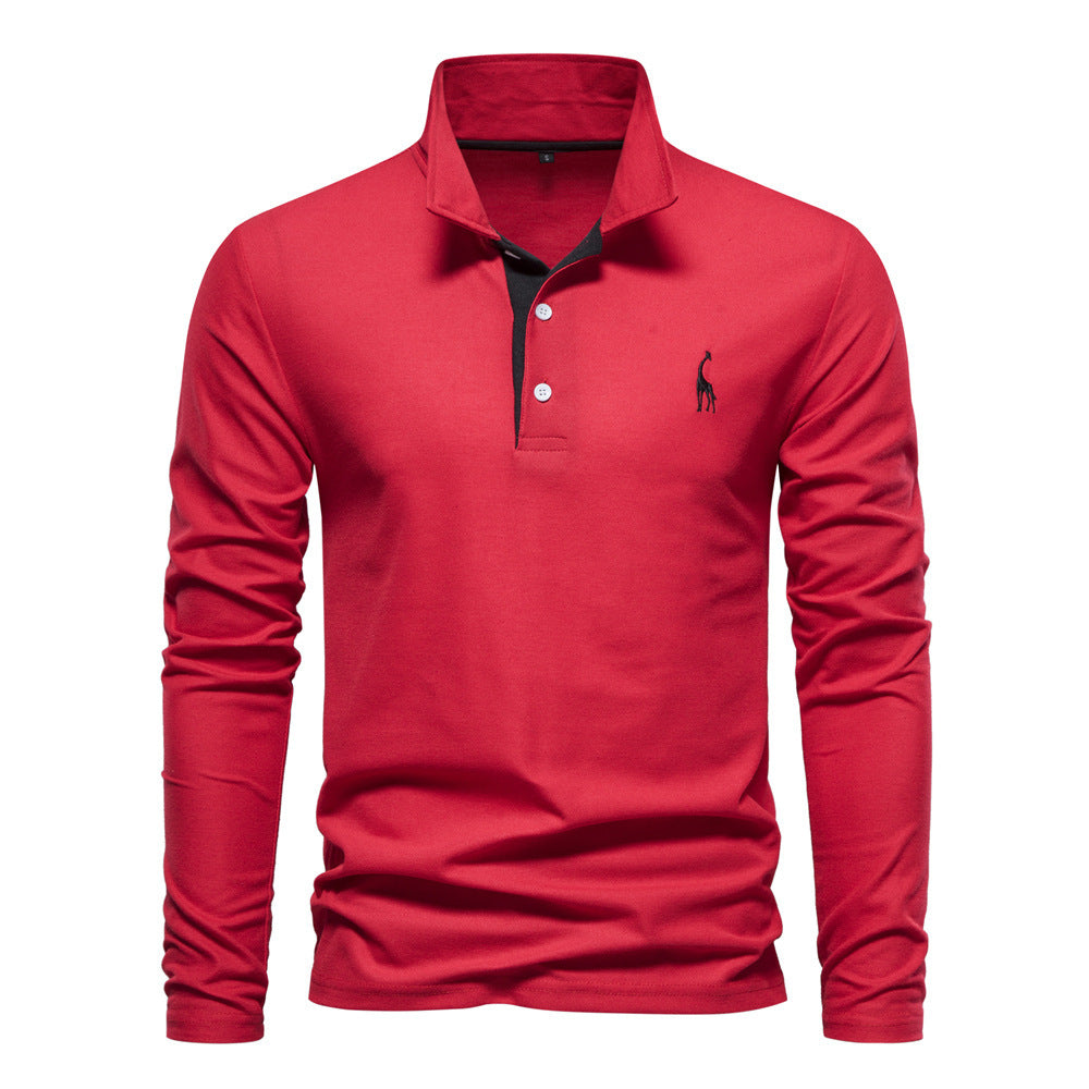 SEPPE | Heren Polo met Lange Mouwen – Katoenen Slim Fit