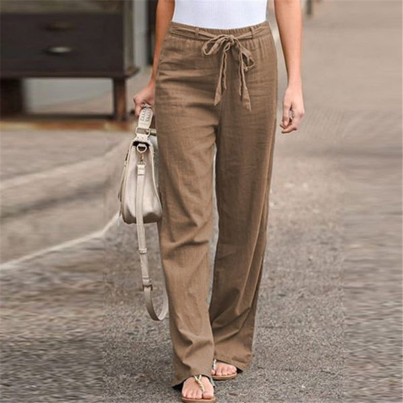 LANA | Linnen Look Broek – Luchtig & Stijlvol voor Zomer & Vrije Tijd