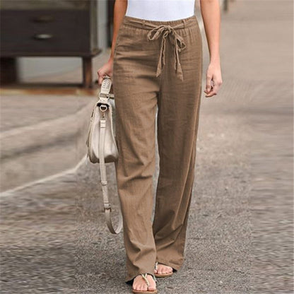 LANA | Linnen Look Broek – Luchtig & Stijlvol voor Zomer & Vrije Tijd