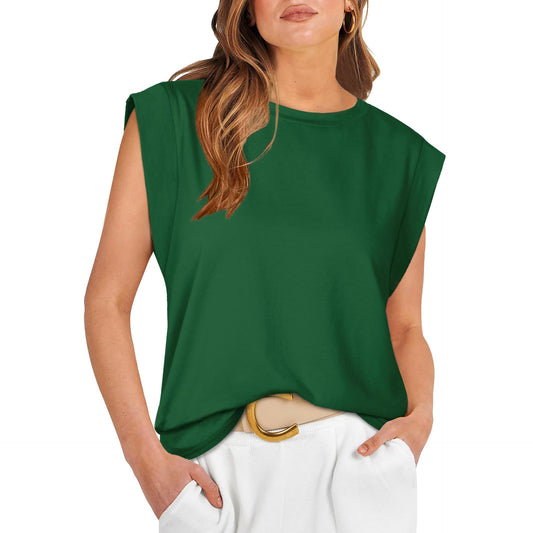 MOLLY | Mouwloze Top met Schouderdetail – Stoer, Vrouwelijk & Tijdloos Casual