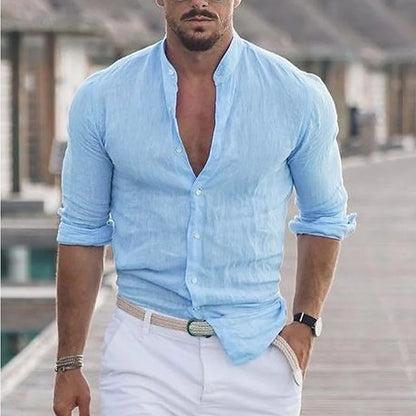 MATTHIEU | Linnen Longsleeve Shirt – Licht, Ademend & Stijlvol