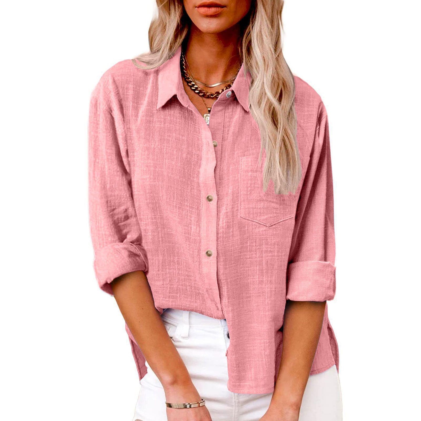 DANIQUE | Casual Blouse met Knoopsluiting – Tijdloos, Stijlvol & Comfortabel