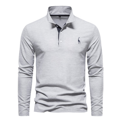 SEPPE | Heren Polo met Lange Mouwen – Katoenen Slim Fit