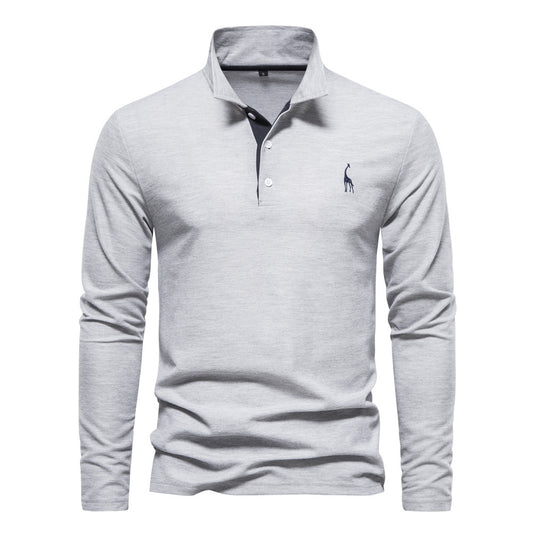 SEPPE | Heren Polo met Lange Mouwen – Katoenen Slim Fit