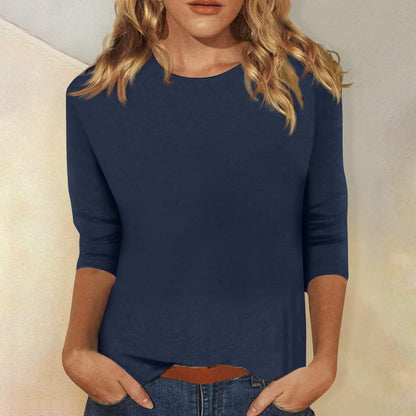 IMME | Basic Katoenen Top met 3/4 Mouwen