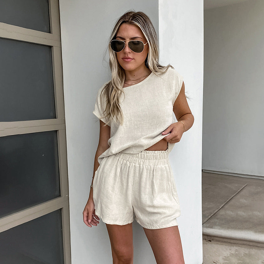 MEXX | Beige Linnenlook Set – Relaxed Chic voor Zomerse Dagen