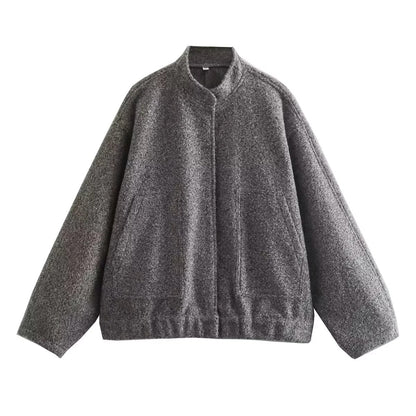 SOFIA | Oversized Damesjas – Trendy Bouclé Look voor Voorjaar & Winter