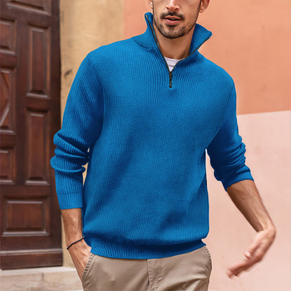 NICK | Heren Trui met Ritskraag – Stijlvolle Half-Zip Pullover van Zachte Knit