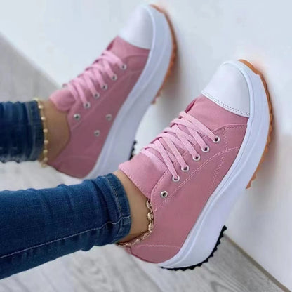 GUUSJE | Platform Sneakers met kleurrijke Zool – Sportief