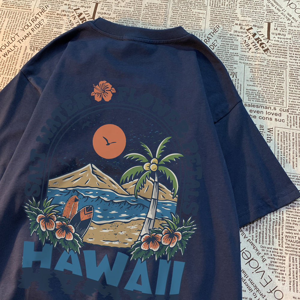 KINA | Hawaiiaanse Vibes T-shirt met Tropisch Design