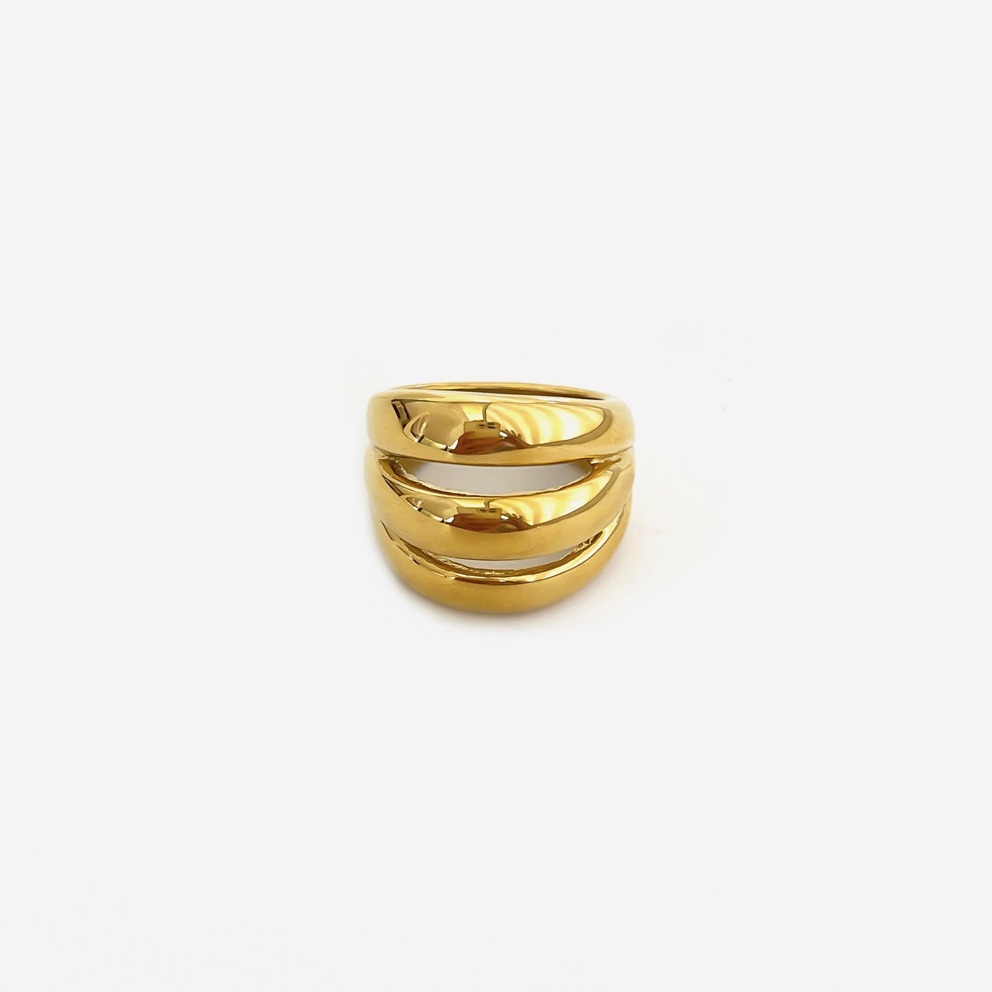 LINA | Statement Ring – Chunky Fashion Ring met Geslepen Design
