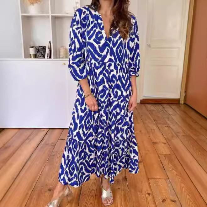 KRISTINE | Boho Maxi Jurk met Etno Print – Comfort & Stijl in Één