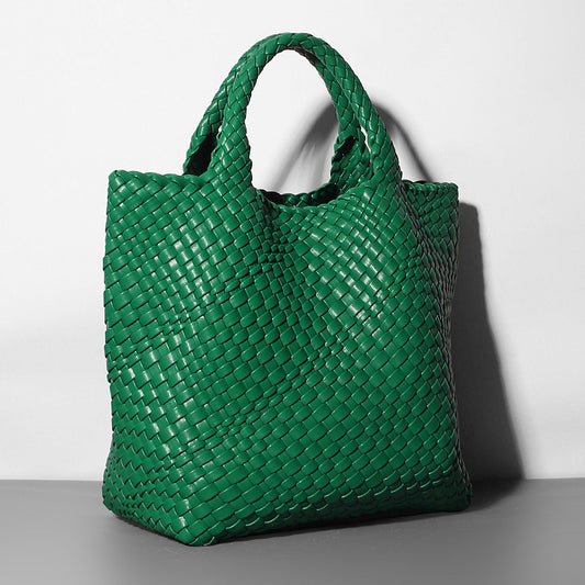 YENTE | Gevlochten Shopper – Zomerse Grote Tas met Binnenpouch