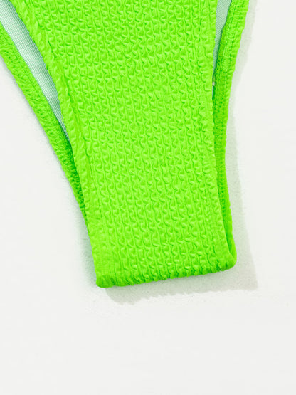 ELLA | Neon Badpak Dames – Trendy One-Piece Zwempak met Stretch Structuur