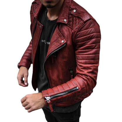 OSCAR | Leren Bikerjack voor Heren – Stoere en Stijlvolle Motorjas met Ritsdetails