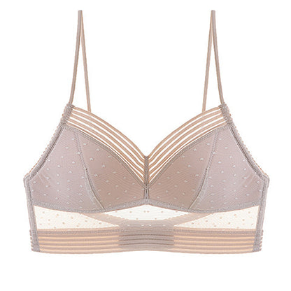 MARLOES |Transparante Lingerieset – Mesh Bralette & Slip met Modern Design (S t/m XL)