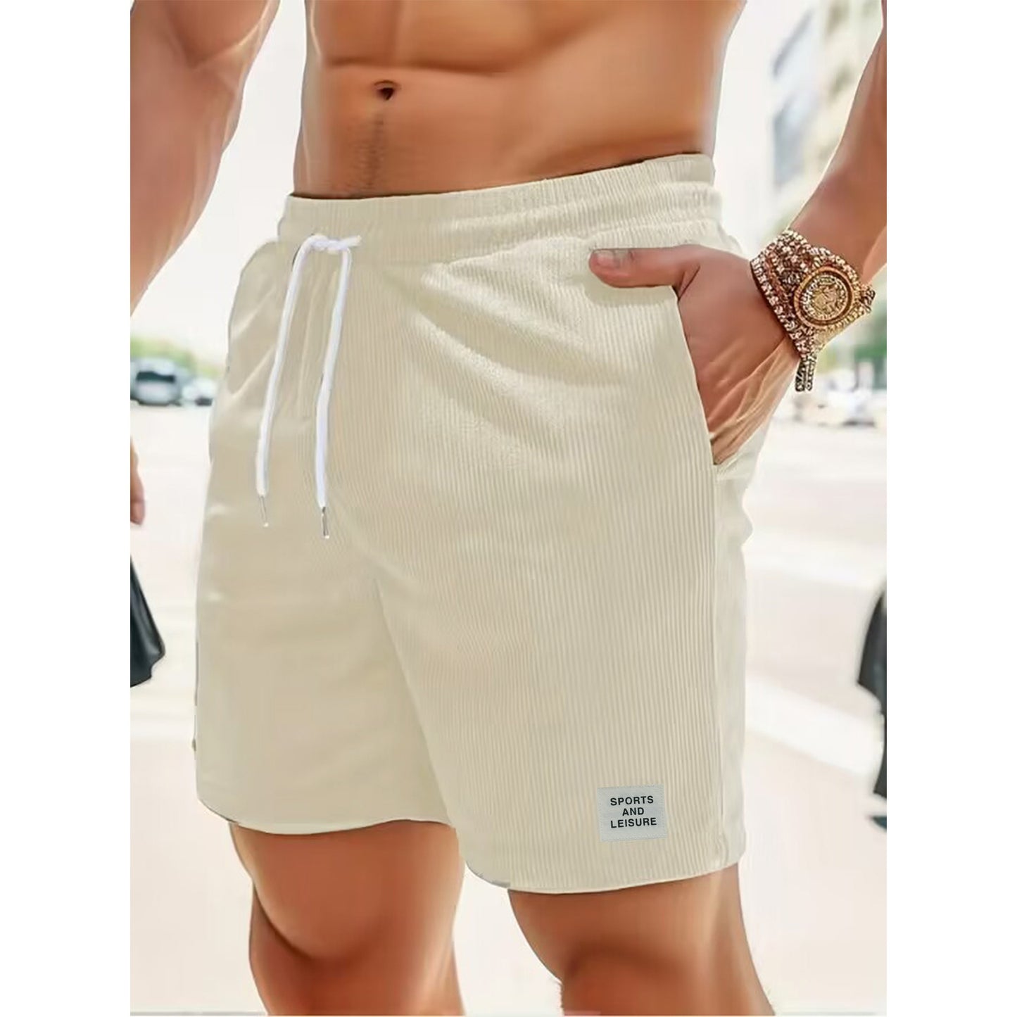 JIM | Zomerse Heren Korte Broek – Comfortabele Strandshort met Trekkoord