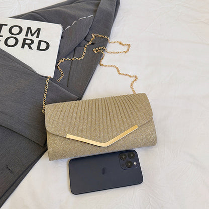 KHEIRA | Glitter Avondtas – Luxe Clutch met Gouden Details