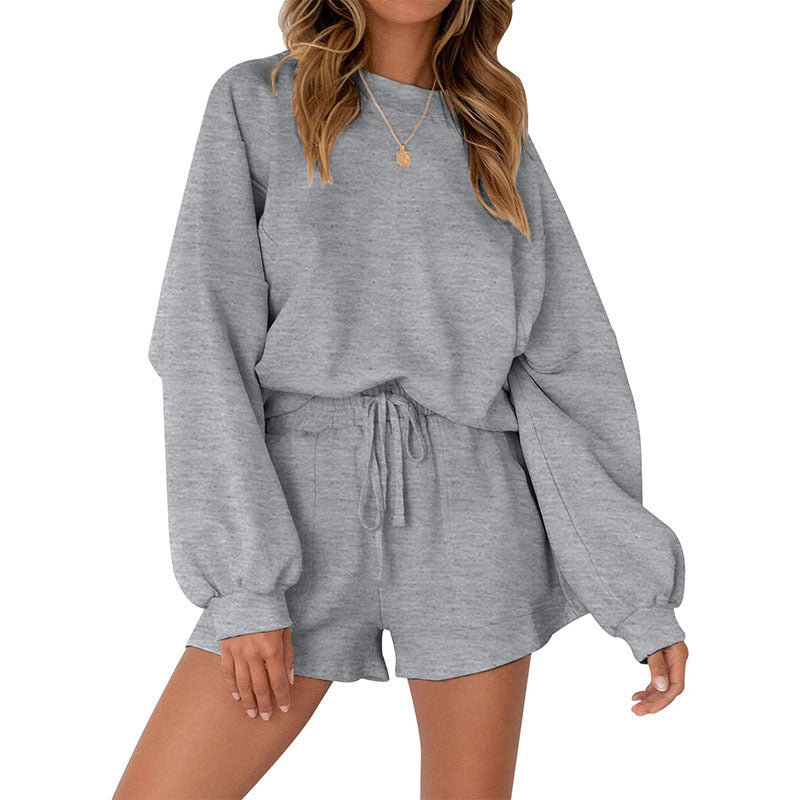 ELYNE | Loungewear Set Dames – Oversized Trui met Short in Pastelkleuren