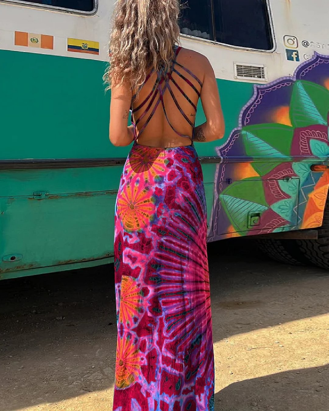 LICIA | Backless Tie-Dye Zomerjurk – Festival Vibes & Boho Look