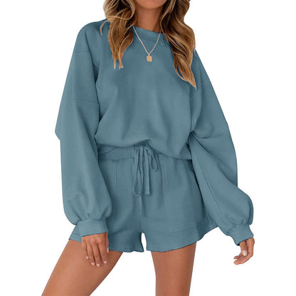 ELYNE | Loungewear Set Dames – Oversized Trui met Short in Pastelkleuren