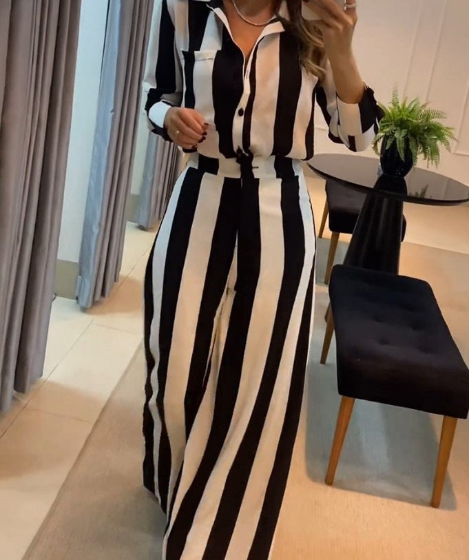 ESTELLA | Gestreepte Jumpsuit Dames - Zwart-Wit Jumpsuit
