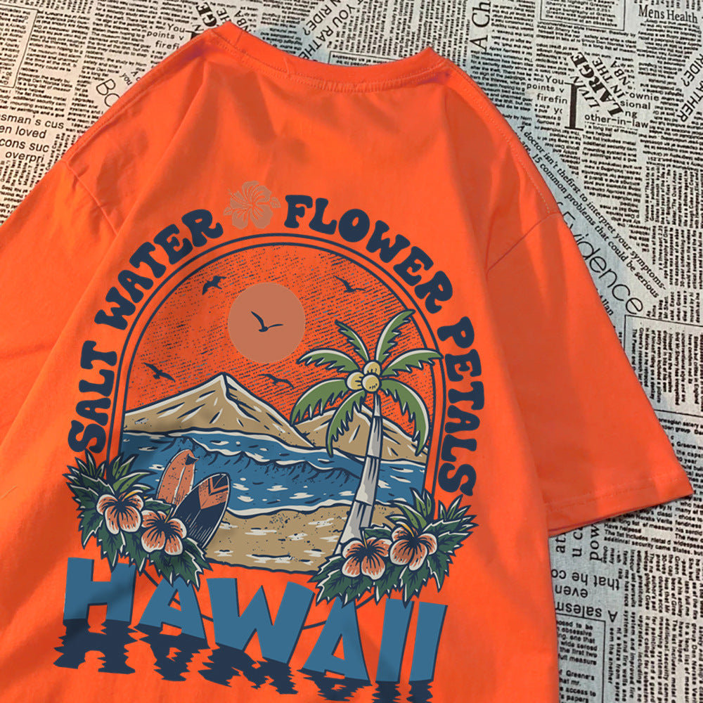KINA | Hawaiiaanse Vibes T-shirt met Tropisch Design