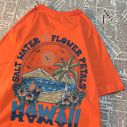 KINA | Hawaiiaanse Vibes T-shirt met Tropisch Design