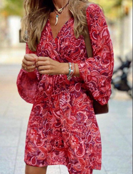 GENA | Bohemian Flair Mini Jurk – Luchtig & Vrouwelijk Design