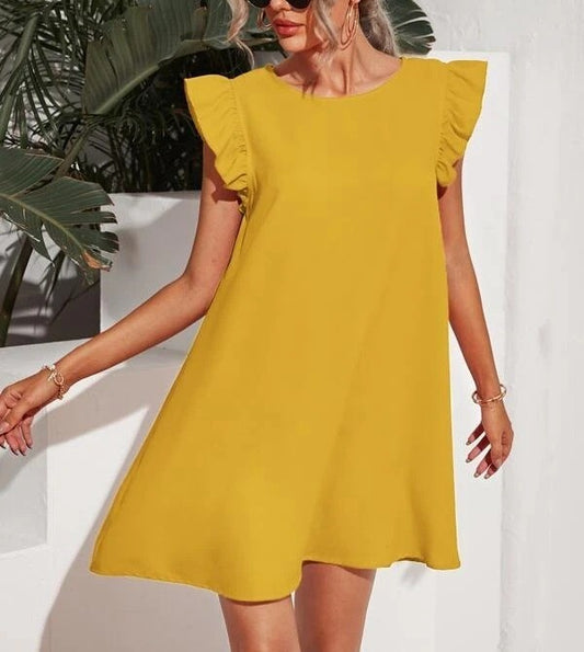 SITSKE | Luchtige Zomerjurk Dames – Jurk met Ruffle Mouwen in Diverse Kleuren