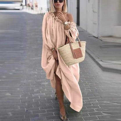 LOU-ANN | Boho Breeze Off-Shoulder Jurk – Zomerse Musthave in 8 Kleuren